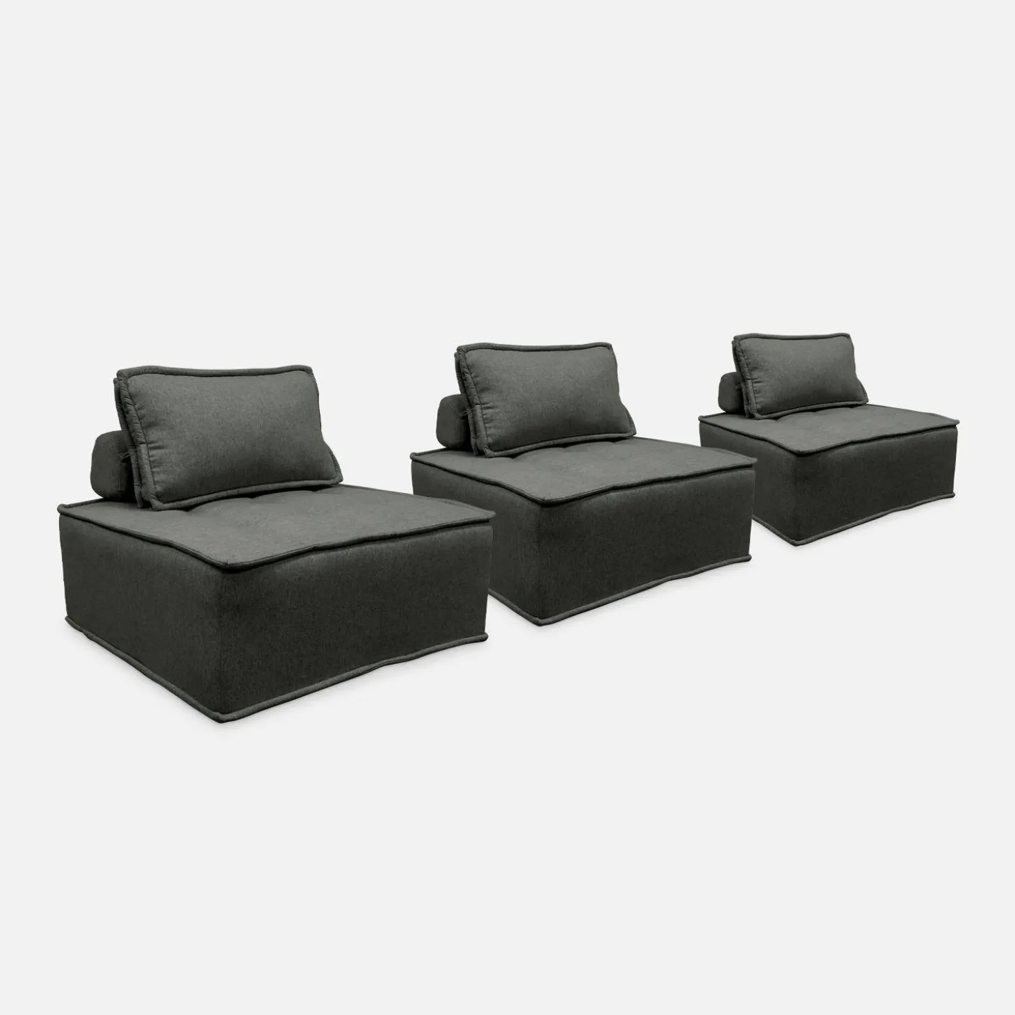 Modulaire fauteuils in stof (Set van 3)