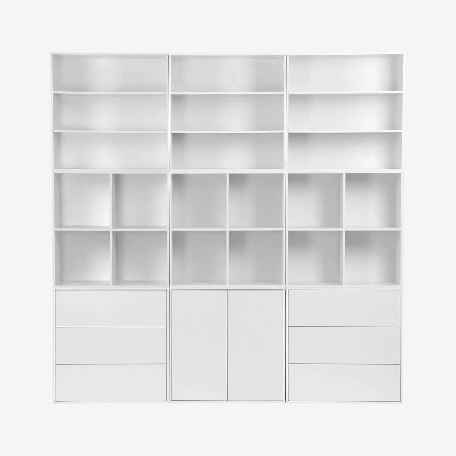 Modulaire opbergmodule houtdecor 9 modules - 2 deuren 6 lades