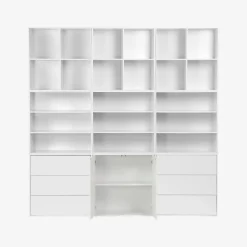 Modulaire opbergmodule houtdecor 9 modules - 2 deuren 6 lades