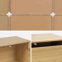 Modulaire opbergmodule houtdecor 9 modules - 2 deuren 6 lades