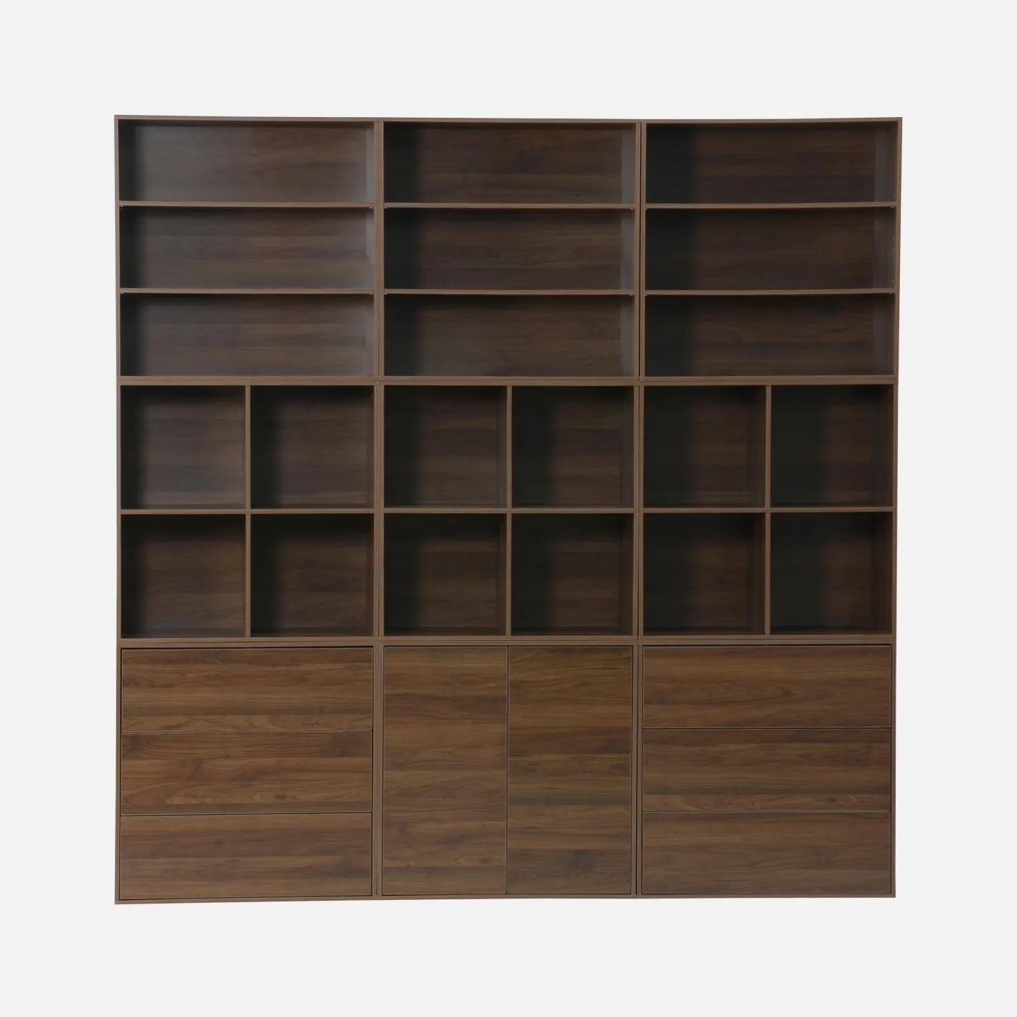 Modulaire opbergmodule houtdecor 9 modules - 2 deuren 6 lades