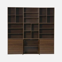 Modulaire opbergmodule houtdecor 9 modules - 2 deuren 6 lades