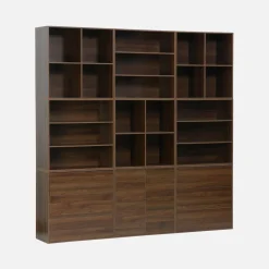 Modulaire opbergmodule houtdecor 9 modules - 2 deuren 6 lades