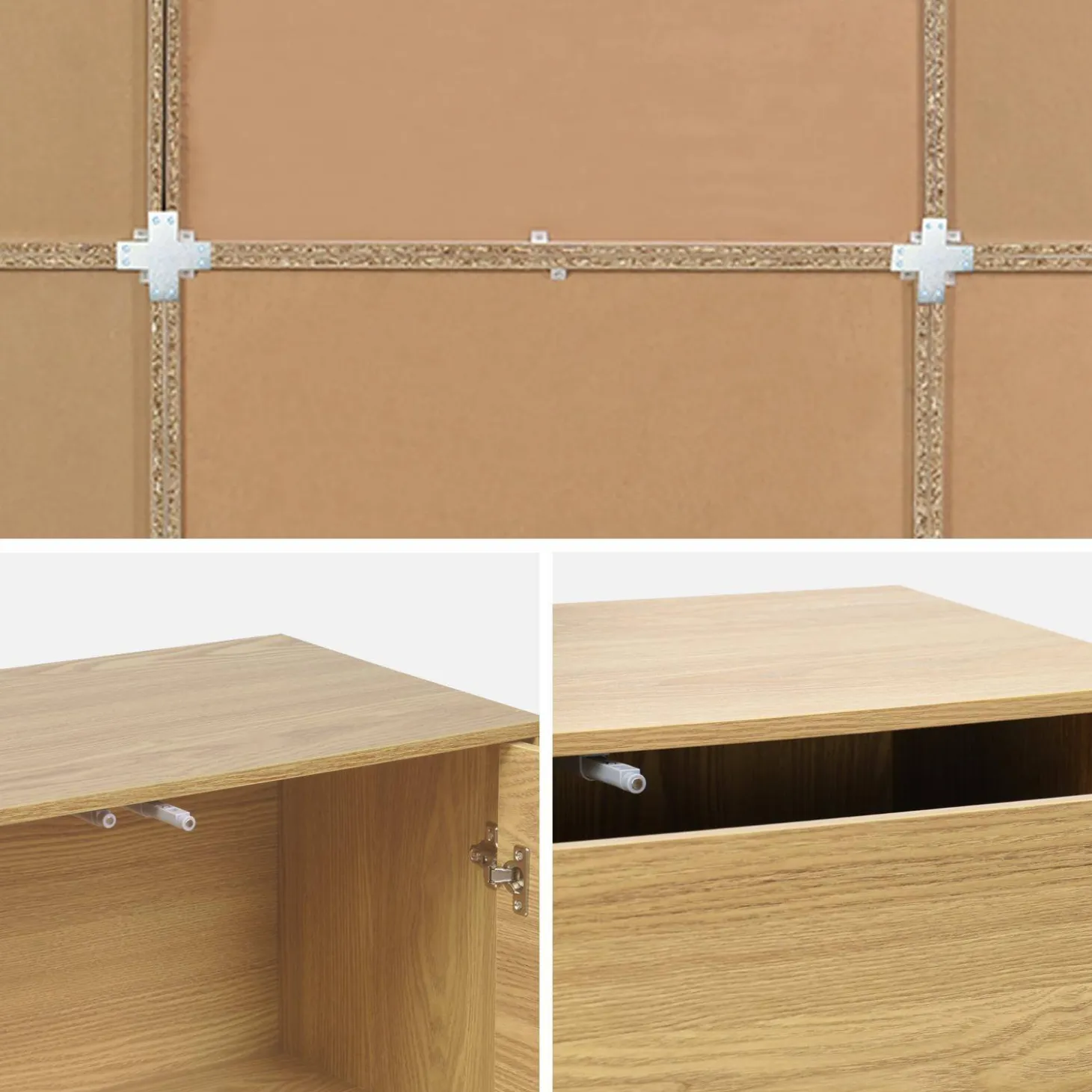 Modulaire opbergmodule houtdecor 9 modules - 4 deuren 3 lades