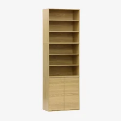 Modulaire opbergmodule houtdecor 3 modules - 2 deuren en planken