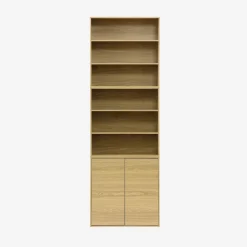 Modulaire opbergmodule houtdecor 3 modules - 2 deuren en planken