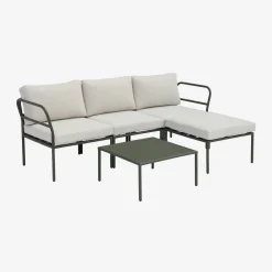 Modulaire tuinset aluminium 4 zitplaatsen