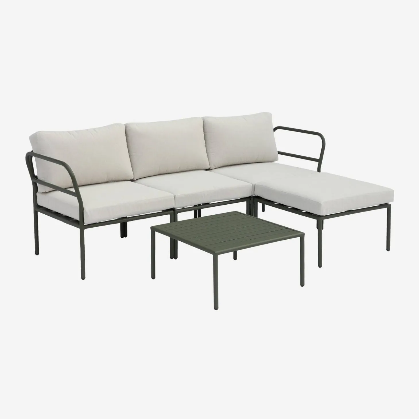 Modulaire tuinset aluminium 4 zitplaatsen