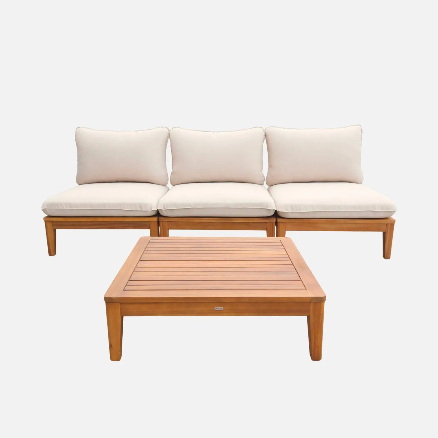 Modulaire 3-zits loungeset van hout