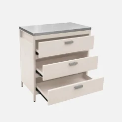 Module buitenkeuken met 3 lades staal L80cm