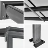 Muurpergola, carport aluminium 6x3m met regengoot