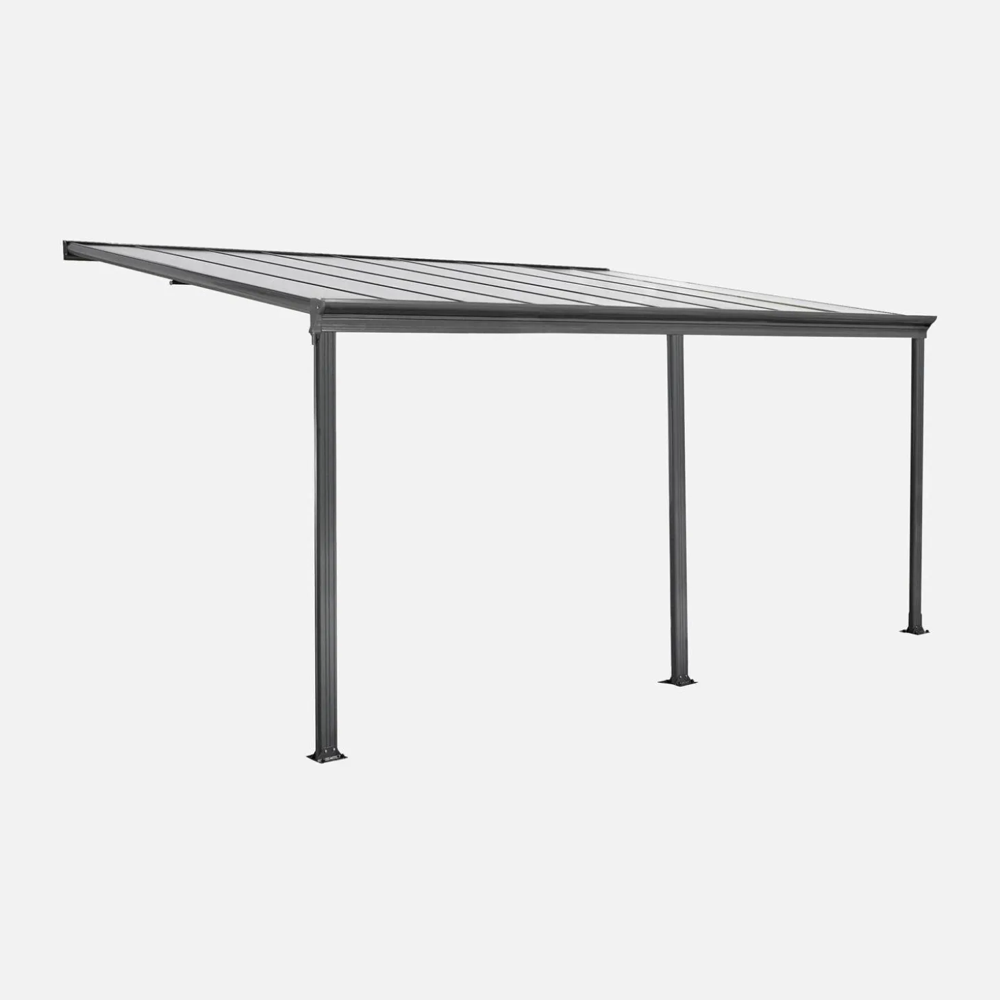 Muurpergola 5x3m met goot aluminium, carport