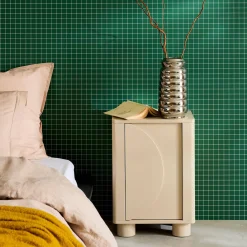 Nachtkastje houtdecor 1 omkeerbare deur