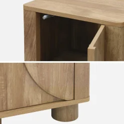 Nachtkastje houtdecor 1 omkeerbare deur