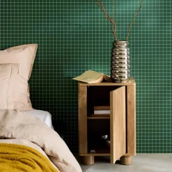 Nachtkastje houtdecor 1 omkeerbare deur