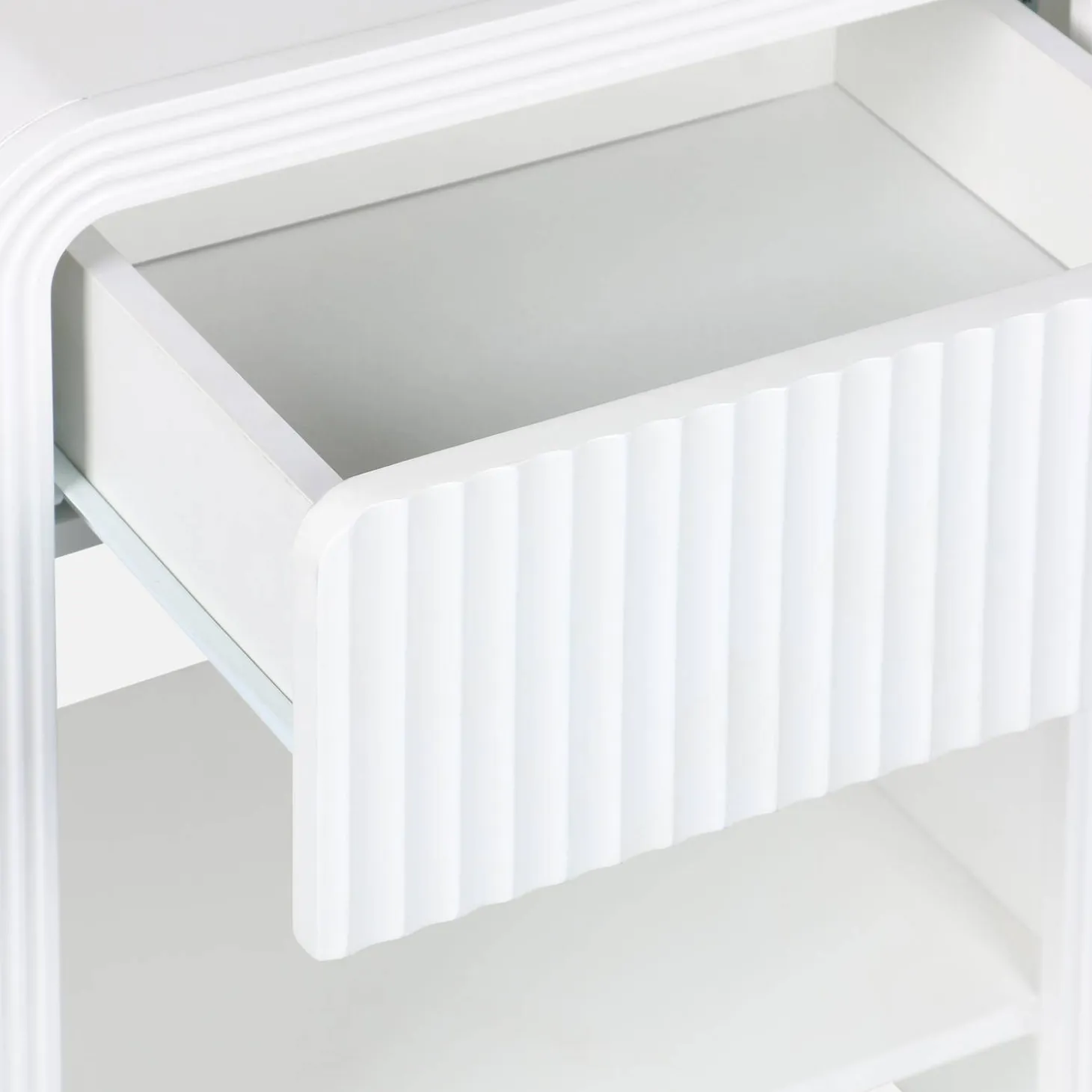 Nachtkastje met gegroefd houteffect 1 lade, 1 plank
