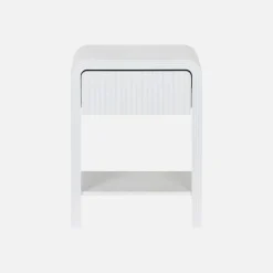 Nachtkastje met gegroefd houteffect 1 lade, 1 plank