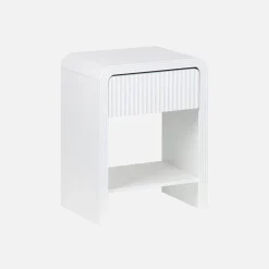 Nachtkastje met gegroefd houteffect 1 lade, 1 plank