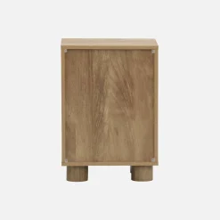 Nachtkastjes houtdecor 1 omkeerbare deur (set van 2)