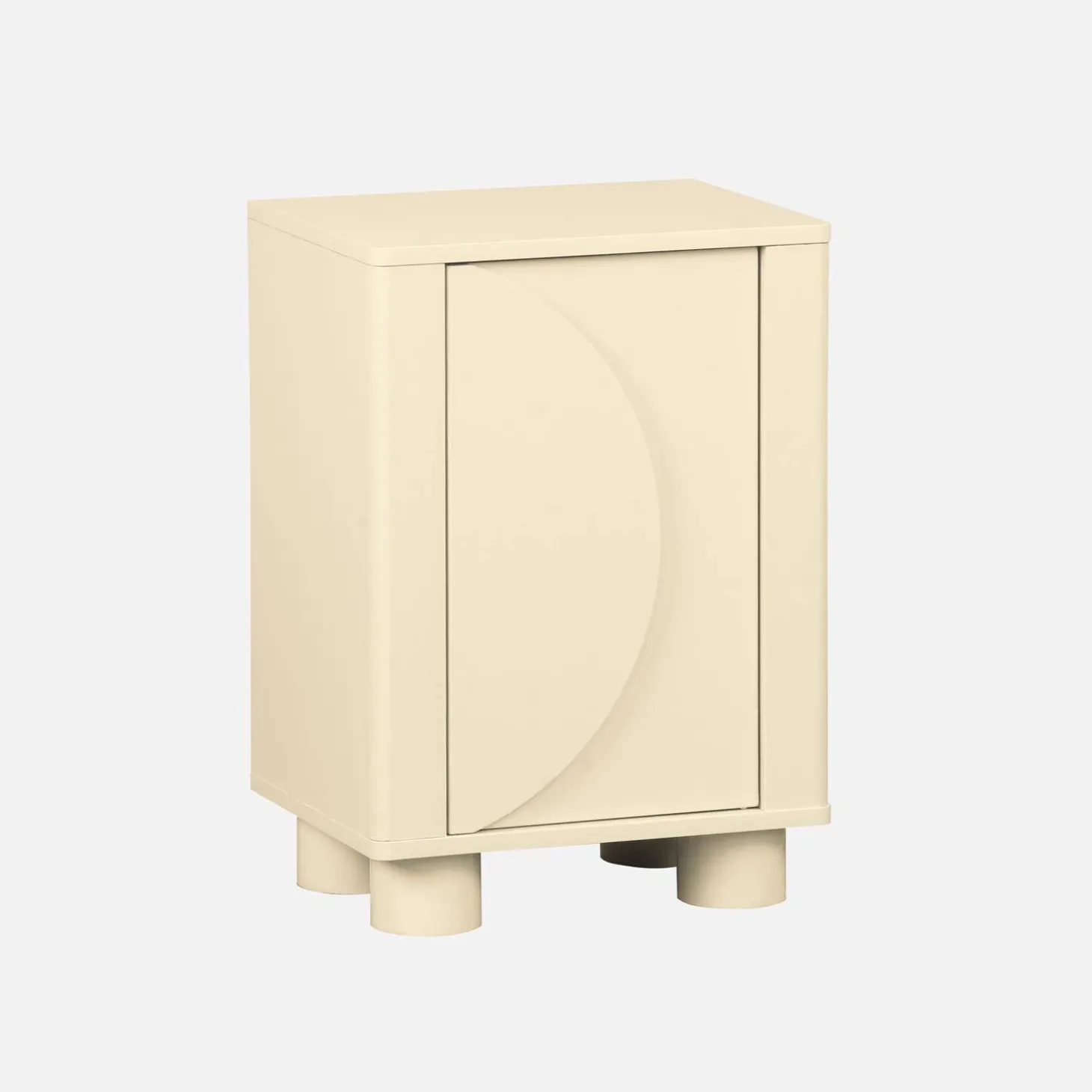Nachtkastjes houtdecor 1 omkeerbare deur (set van 2)
