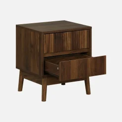 Nachtkastje, walnoothout decor, Linear, L 40 x B 39 x H 48cm