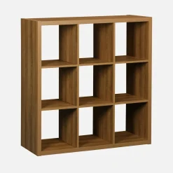 3-niveau kubusvormige boekenkast met 9 vakken