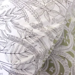 Omkeerbaar tweepersoons dekbedovertrek met plantenprint