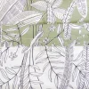Omkeerbaar tweepersoons dekbedovertrek met plantenprint