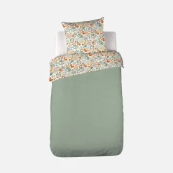 Omkeerbare beddengoedset, 1-persoons met herfstthema 140x200 cm