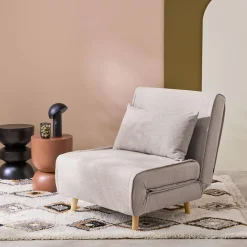 Omvormbare fauteuil stof houten frame 1 zitplaats