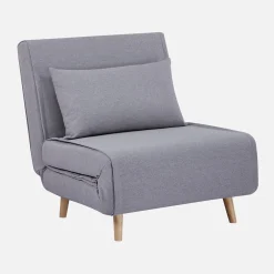 Omvormbare fauteuil stof houten frame 1 zitplaats