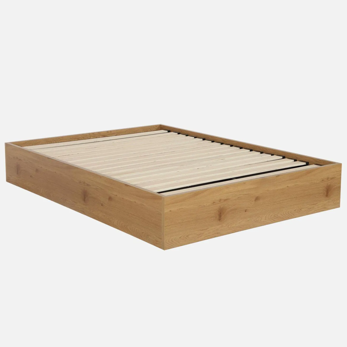 Opbergbed met lattenbodem 140x190cm houtdecor 2-persoons
