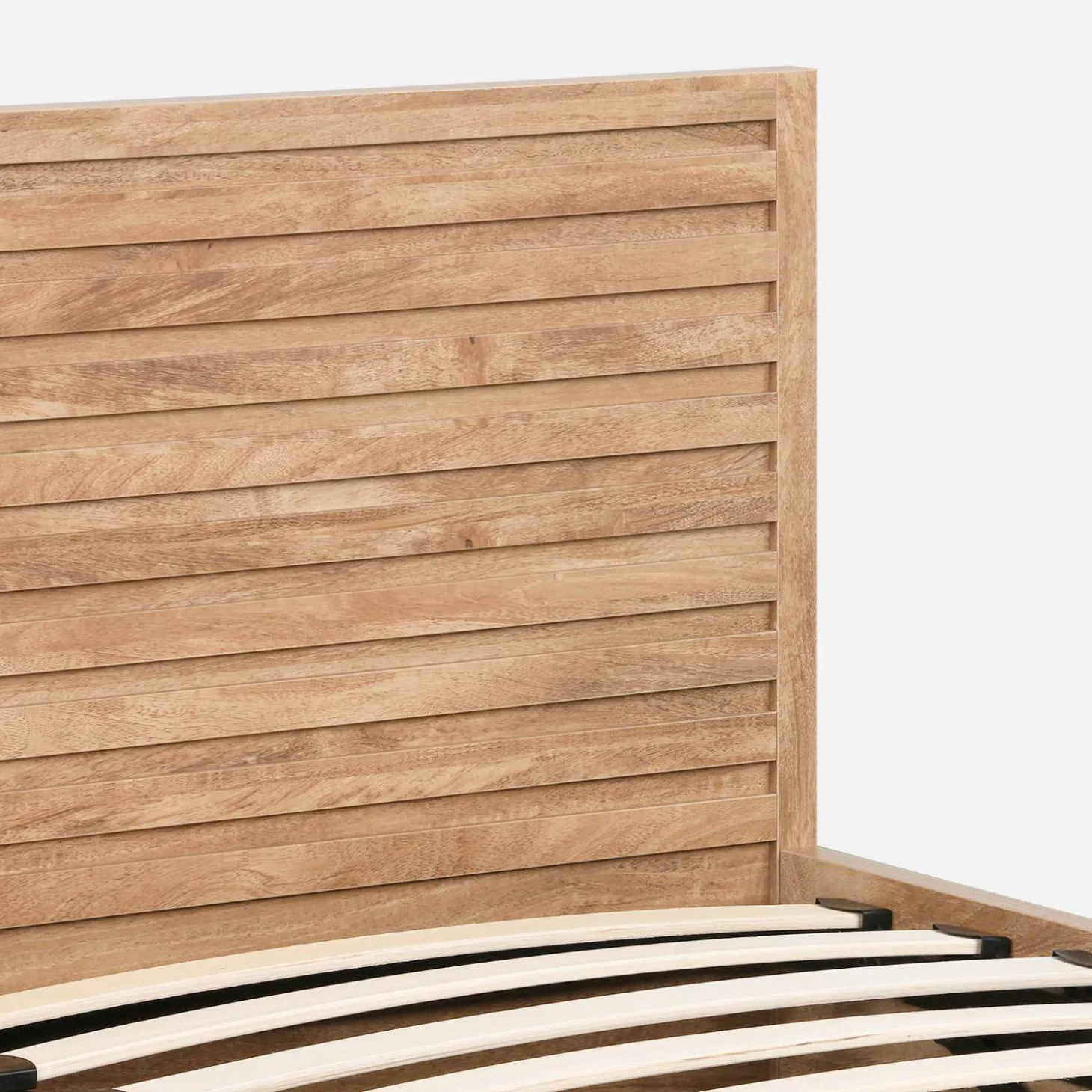 Opbergbed 140x190cm met lattenbodem en hoofdbord houtdecor