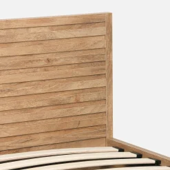 Opbergbed 90x190cm met lattenbodem en hoofdbord houtdecor