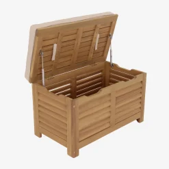 Opbergbox/bankje van acaciahout 63L met gasveren