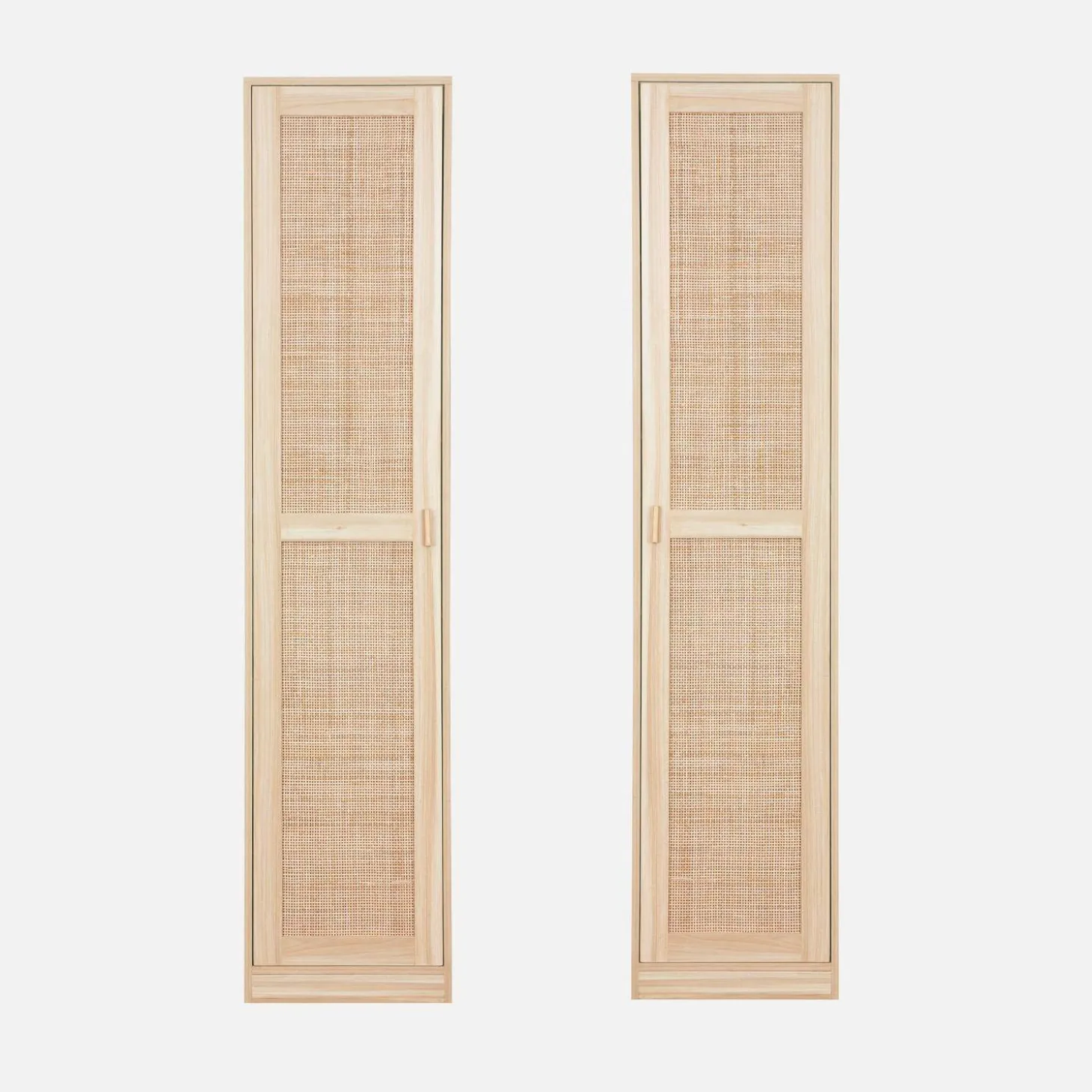 Opbergkast met 1 deur rotan en houteffect 40cm