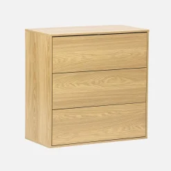 Opbergmodule decor houtdecor 3 lades 70cm