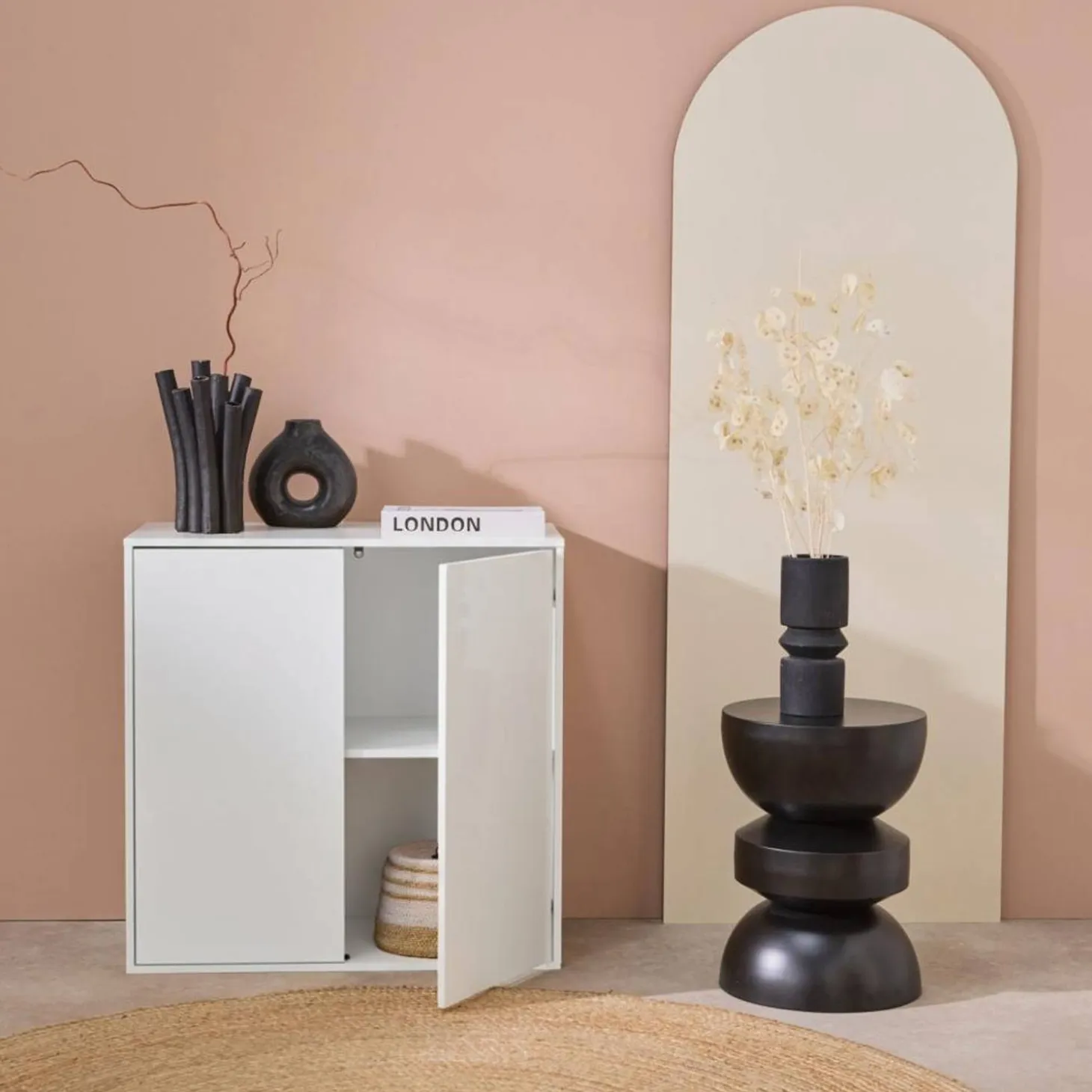 Opbergmodule houtdecor 2 deuren 70cm