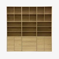 Opbergmodule houtdecor 4 vakken 70cm