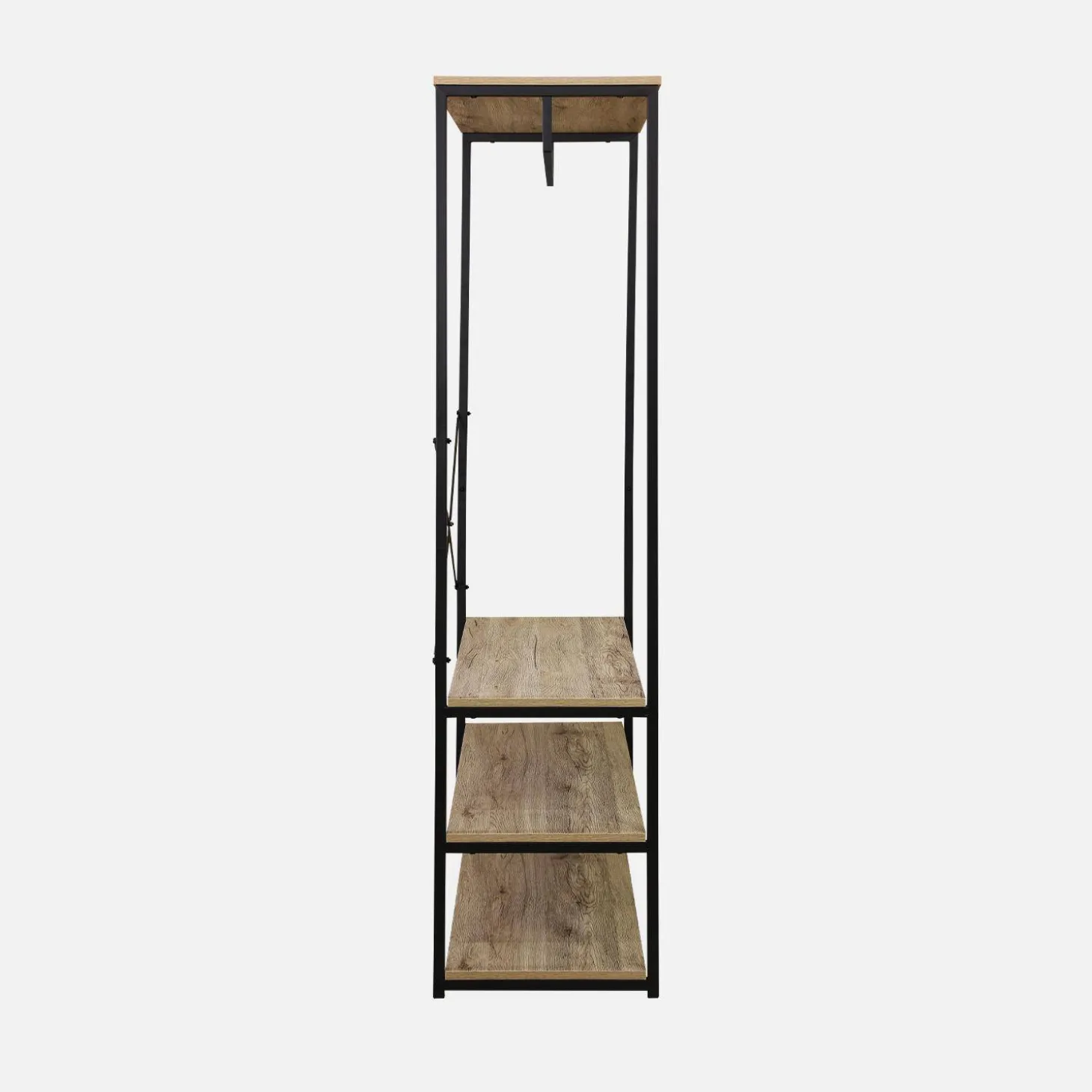 Open kast metaal hangruimte en planken 100cm