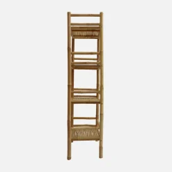 Open kast met 4 niveaus van bamboe 54cm