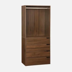 Open kledingkast 4 modulaire modules 9 lades hangruimtes vakken