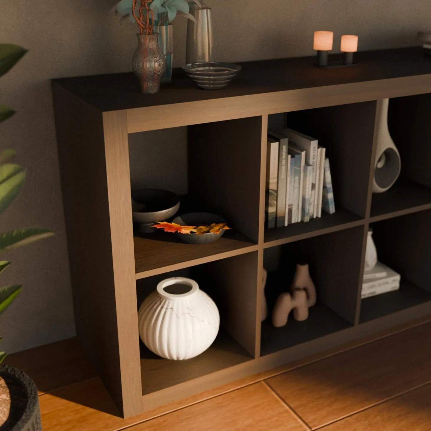 Open vakkenkast met 2 niveaus, 8 vakken