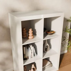 Open vakkenkast met 2 niveaus, 6 vakken