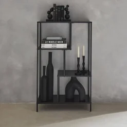 Open wandkast asymmetrisch 4 vakken metaal 69cm