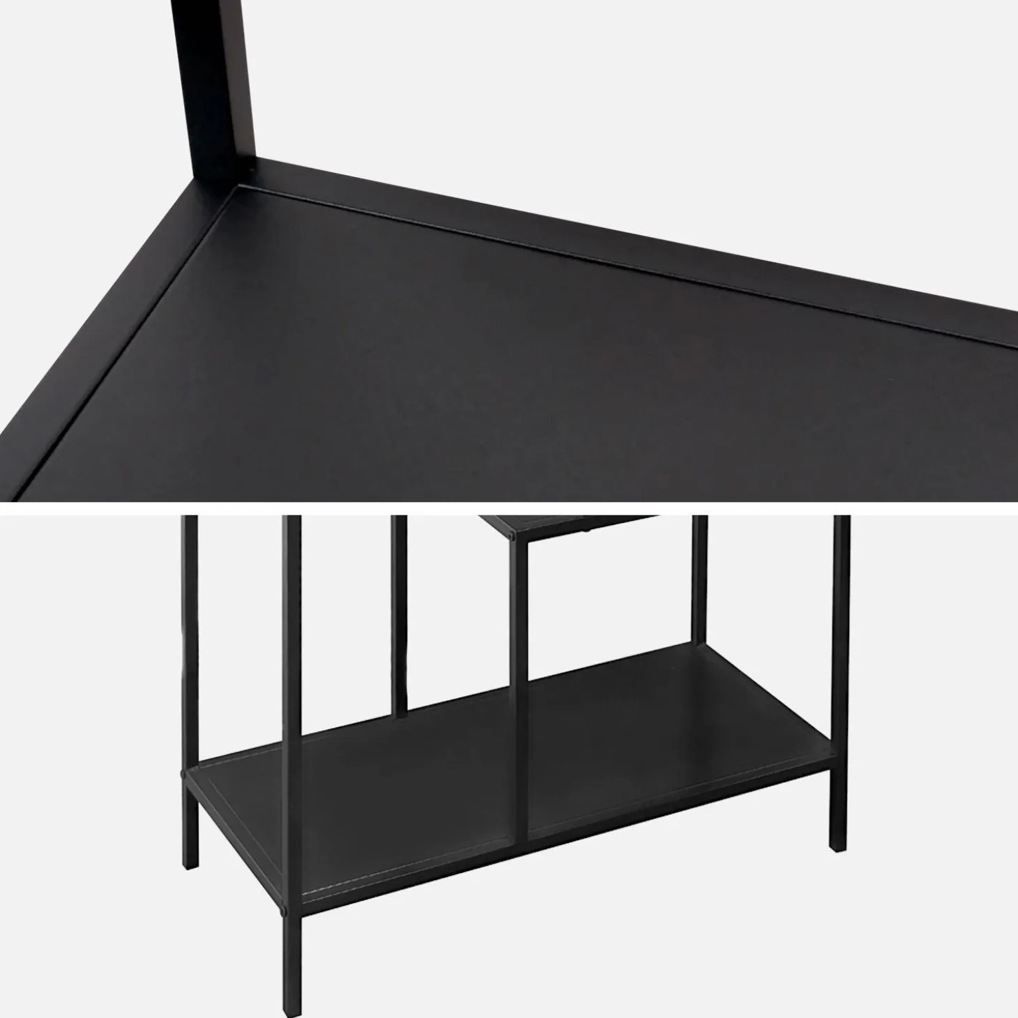 Open wandkast asymmetrisch 4 vakken metaal 69cm