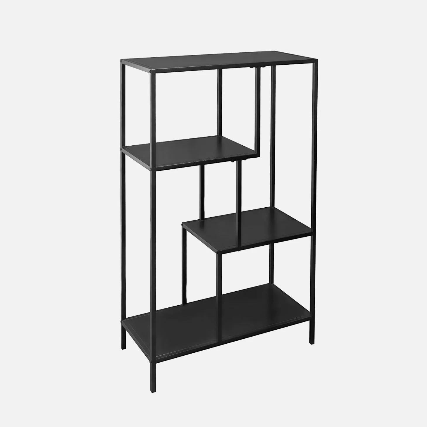 Open wandkast asymmetrisch 4 vakken metaal 69cm