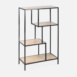 Open wandkast metaal asymmetrisch 4 vakken 69cm