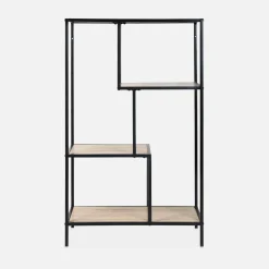 Open wandkast metaal asymmetrisch 4 vakken 69cm