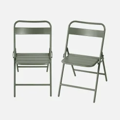 Opklapbare tuinstoelen metaal (set van 2)